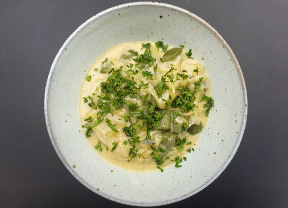 Gnocchi met pas de bleu en peer