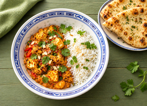 Vegetarische tikka massala met geroosterde bloemkool en panneer